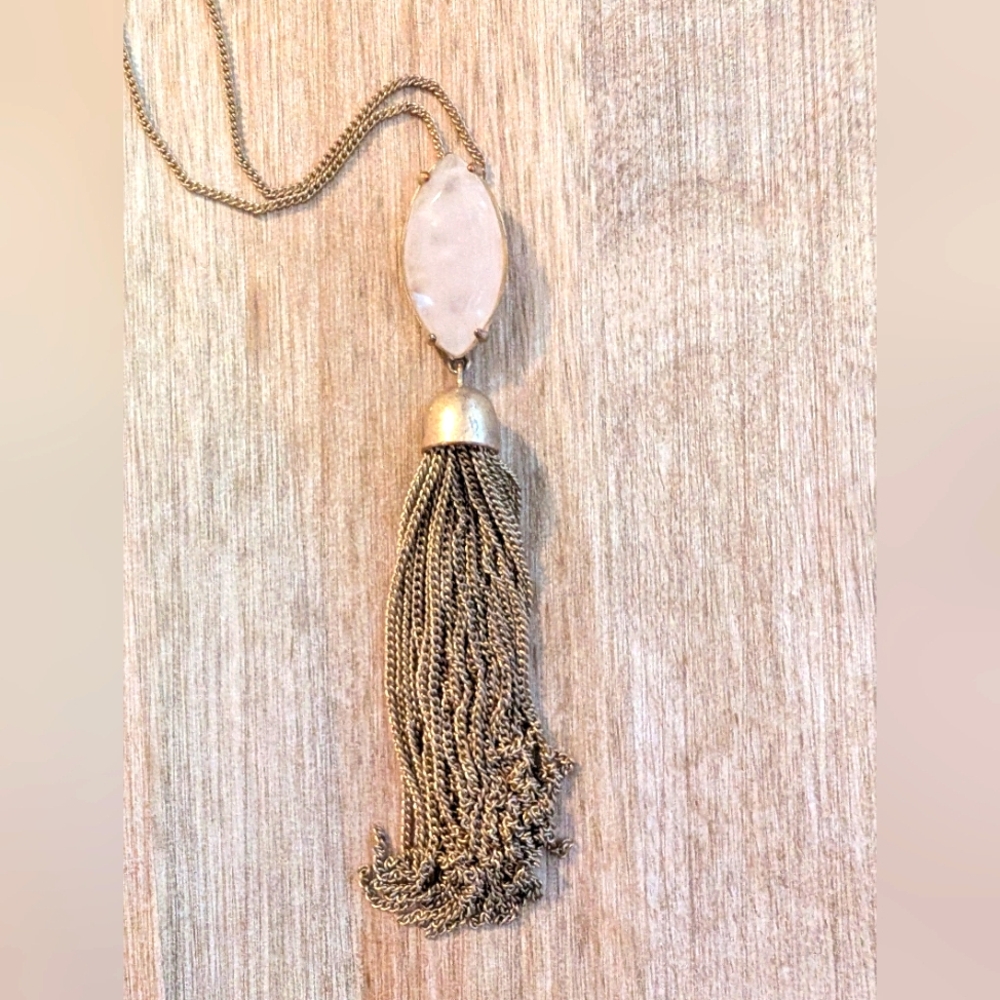 Elegant Gold Tassel Necklace